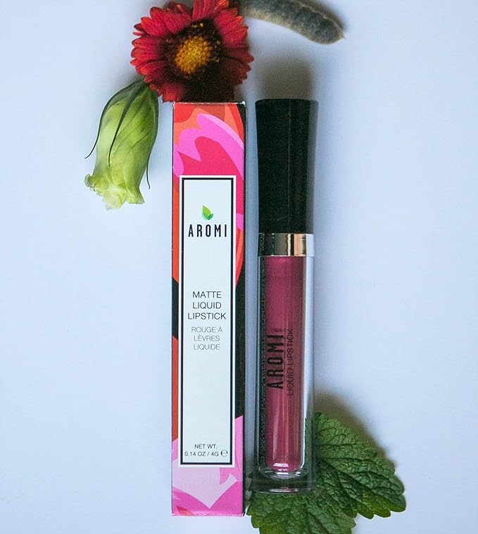 Aromi Matte Liquid Lipstick | Rose Burgundy, Pink Maroon Lip Color, Long Lasting, Waterproof, Long Wear, Smudge Proof, Vegan Makeup (Sweet Marsala)