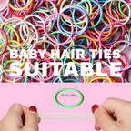 YGDZ Toddler Hair Accessories: 312 Elastic Hair Ties in 24 Colors, Small 3cm No Crease Ponytail Holders for Girls