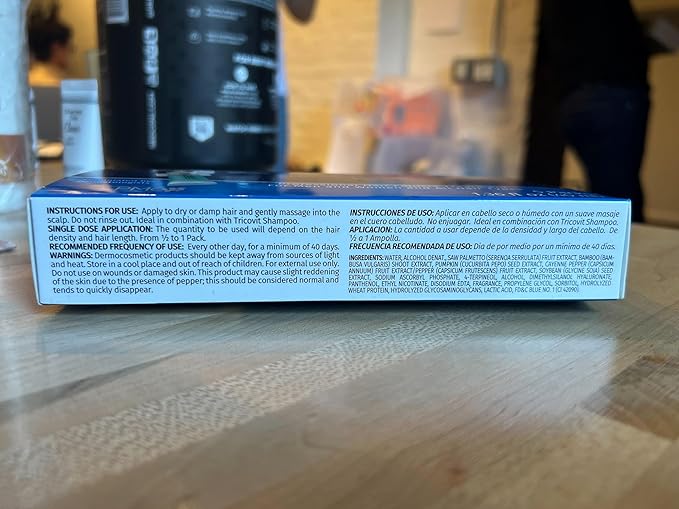 Tricovit Forte Hair Loss Treatment - Hair Growth Products for Women & Men Developed by Dermatologists - DHT Blocker & Sebum Regulator for Strengthening Follicles & Balancing Scalp (10 Ampoules)