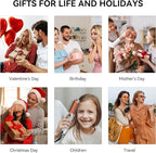 Double Voltage Mini Hair Dryer Brush,Traval Hair Brush 100-240V,3 Heat & 2 Speed Settings Oval Barrel Thermal Brush,Blow Dryer Brush for Dry,Straightening,Voluming