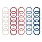 Hair Ties for Girls Women, Funtopia 30 Pcs Elastics Hair Bands Ponytail Holders for Thick Hair, No Damage No Crease Hair Elastics 3.Multicolor