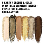 6 Colors Mini Eyeshadow Makeup Palette Olive-colored Neutral Tone Eye Shadow Matte & Shimmer Nude Make Up Pallet with Mirror Blendable Highly Pigmented Travel Size Gift Kit 04