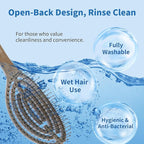 Hair Brush Professional for Women Men Paddle Detangling Brush for Wet Dry Curly Thick Straight Hair Shaping Defining Curls wood round