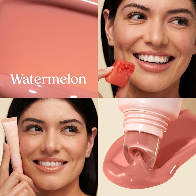 Kopari Lip Love Moisture Balm in Watermelon SPF 30, Tinted Mineral Lip Sunscreen with Ceramides & Squalane, Clean Vegan Hydrating Balm, 0.35 oz