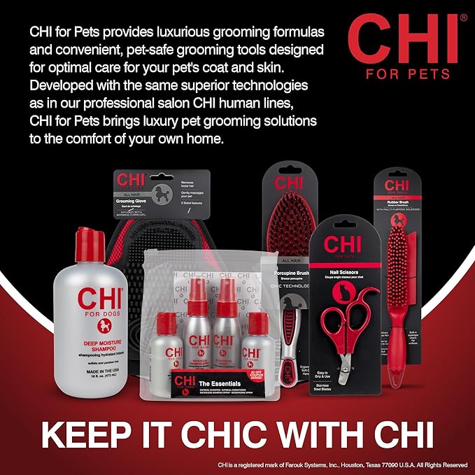 CHI for Dogs Deep Moisture Shampoo - Best Hydrating Formula for Dry Skin - Moisturizing Dog Wash with Soothing Ingredients - Paraben and Sulfate Free - Made in USA, 16 Fl Oz