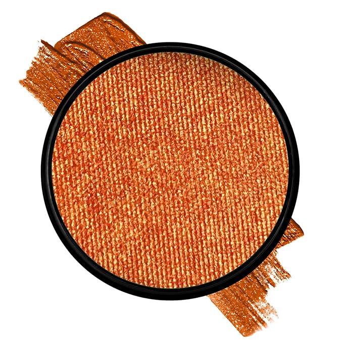 Mehron Paradise FX Metallics – Metallic Orange 1.4 oz | Professional Water Activated Shimmering Metallic Paint for Raves, Costumes, Special Effects, Halloween, Stage, Screen, Theater & Cosplay FX