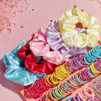 Colour Hair Accessories, Hair Ties, Scrunchies For Girls Women, Ponytail Holders, Traceless Hair Ropes Set For Baby and Kids