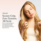 Kitsch Spiral Hair Ties for Women - Creaseless and Dent-free Coil Hair Ties | No Damage, Phone Cord Coils | Made of Flexible and Durable Plastic | Ideal for Daily Use - 8pcs Basics