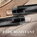 Neutral Eyeshadow Stick Makeup Set, Metallic Shimmer Matte Cream Eye Shadow Eyeliner Brightener Pencil Crayon - Cinnamon Coco