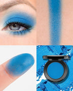 Dark Blue Eyeshadow Matte Handmade Pressed Eyeshadow Palette With No Creasing High Pigmented Long Lasting Blue Eye Shadow (DarkBlue)