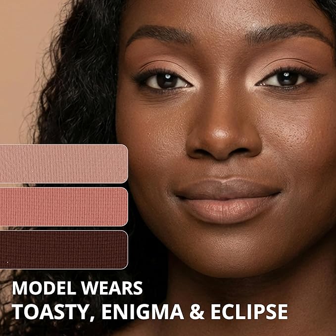 Lamora Nude Eyeshadow Palette - 12 Soft Pink Rose Shadows, Multi-Use Eye Makeup Palette with Matte & Shimmer Finishes, Ultra-Blendable Everyday Neutrals, Long-lasting Wear, Travel Makeup with Mirror
