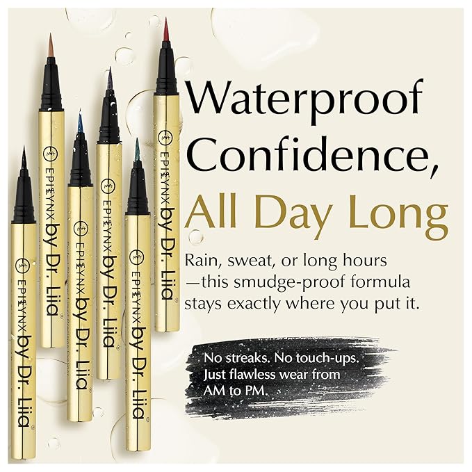 Liquid Eyeliner - Hypoallergenic Eyeliner with Fine Brush Tip, Long-Lasting Waterproof Eye Liner - Cruelty-Free, Vegan, Hypoallergenic, Gluten-Free, Smooth Liquid Eye Liner - 6 Shades Gift Set