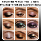 UCANBE 8 Color High-Intensity Baked Shimmer Eyeshadow Palette - Metallic Diamond-Like Shimmer, Highly Pigmented, Smooth & Blendable Formula for Dramatic & Radiant Eye Makeup (03 All Metallic)