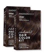 Madison Reed Radiant Hair Color Kit - 6NAV Medium Cool Brown (Siena Brown), Dimensional Gray Hair Blending Permanent Hair Dye, PPD-Free & Ammonia-Free, 2 Pack