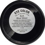 Light Blue Silver Grey Shimmering Pressed Powder Single Vegan Eyeshadow; Talc, Paraben & Cruelty Free