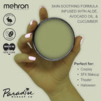 Mehron Makeup Paradise Makeup AQ Pro Size | Stage & Screen Performance, Face & Body Painting, Beauty, Cosplay, and Halloween | Water Activated Face Paint, Body Paint 1.4 oz (40 g) - Olive