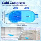 2 Pcs Cooling Eye Mask Sleeping Eyes Cooling Pads Cold Hot Gel Bead Mask Reusable Eye Ice Pack with Plush Backing Silky Gel Compress Eyemask for Dry Eyes Bags Dark Circles Post Convenient Storage
