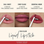 Runway Rogue Silk Glam Liquid Lipstick Lip Trio, Long Wear Frosted Liquid Lipstick Pack, (‘Call Sheet’, ‘Cocktail Hour’, ‘First Class’)