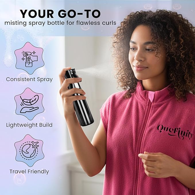 3pcs,Microfiber Hair Cape, Jumbo Hair Tie, Fine Mist Spray Bottle, Hair Styling Accessories,Microfiber Hair Towel For Curly Hair, Shoulder Neck Towel, Wet Hair Drying Cape, Makeup, Curly Hair Towel