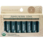 Organic Lip Balm Set, 8 Flavors - Hydrating for Cracked & Dry Lips, For Men & Women, Enriched with Vitamin E