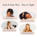 Kitsch Satin Scrunchies for Women - No Crease Hair Ties for Girls | Big Scrunchies for All Hair Types and Textures, Perfect for Day or Night | Ideal Gifts for Women - 2 Pcs, Charcoal and Gold