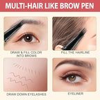 LAVONE Eyebrow Pen,2-IN-1 Dual-ended Waterproof Eyebrow Pencil,with 4 Tip Microblading Eyebrow Pen and Ultra-Precise Brow Pencil,Dual-ended Eyebrow Brush, for Natural Looking - Blonde 01