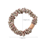 Hair Ties Silk Satin Scrunchies - Small Mini Thin Elestics Ponytail Holder Hair Bands Skinny Scrunchy For Thick Curl Hair No Crease Hair Ties Soft Accessories No Hurt Your Hair for Women and Girls