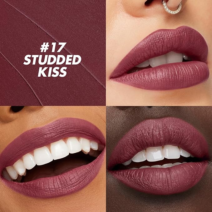 FOCALLURE Ultra Chic Lipstick,Rich Vitamin E Lip Crayon,Lightweight Color without Drying or Fading,Long Lasting Waterproof Lips Makeup,STUDDED KISS