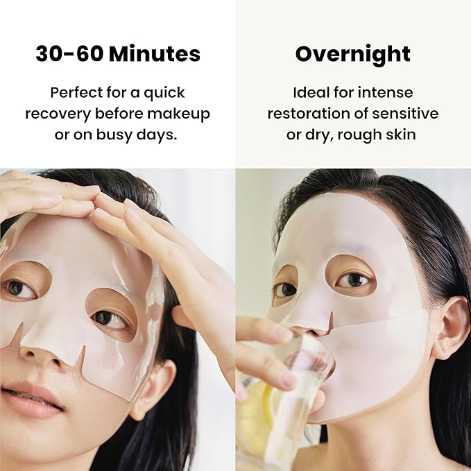 PO:DL All-In-One Hyaluronic Hydrogel Mask(4ea) | Collagen Face Mask for Glass Glow Skin | Deep Hydration & Radiance Boosting | Improves Skin Elasticity & Firmness | Korean Face Mask Skincare