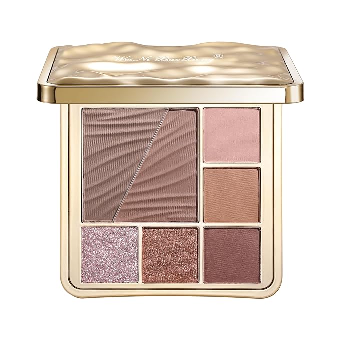 All-in-One Eyeshadow Palette, 7 Colors Eye Shadow Palette, Glitter, Matte, Shimmer Eyeshadows, Blush, Highlighter Contour Makeup Palettes, Highly Pigmented Waterproof Long Lasting. (Color 5)