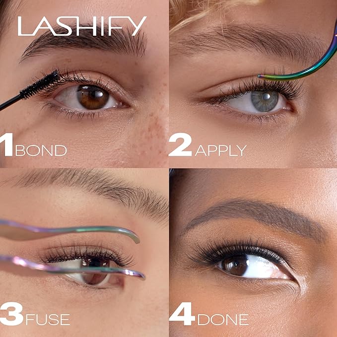 Lashify I-LineLong Pre-Mapped Gossamer, Easy DIY False Lashes to Create an Angled Look and Eyeliner Effect