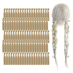 MEEDEE 100 Pack Gold Hair Accessories for Women: No Crease Soft Ribbon Knotted Hair Ties, Ouchless Ponytail Holders, Elastic Yoga Hair Bracelets