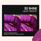 Brown Lipsticks for Women Metallic Lipstick Long Lasting Non Stick Cup Lip Gloss, Shimmer Lightweight Hydrating Full Coverage Lip Color, DP113 Pleasure