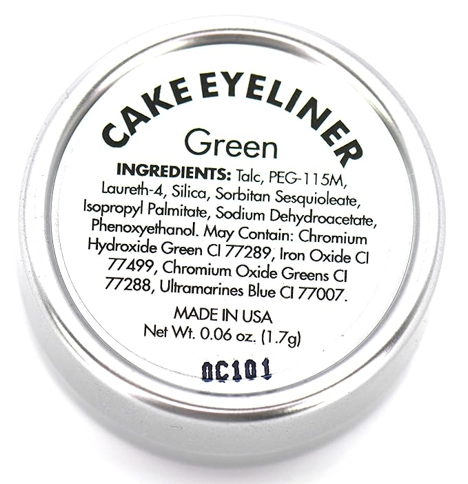 Matte Forest Emerald Green Cake Eyeliner & Pressed Eyeshadow, Water Activated Powder; Gluten & Cruelty Free