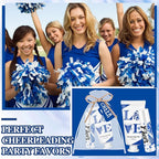 144 Pcs Blue Cheer Favors Natural Bulk Lip Balm and Hand Cream Set, Include 36 Lip Balm 36 Moisturizing Hand Cream 36 Bags 36 Card and Rope cheer accessories for Team Sports Party Supplies