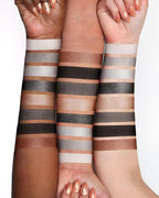 Black Smoky Eye Shadow Palette 8Color Dark Grey Smokey Eyeshadow for Goth Makeup Black Silver White Gray Shade for Halloween (BlackS)