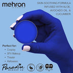 Mehron Makeup Paradise Makeup AQ Refill Size | Stage & Screen Performance, Face & Body Painting, Beauty, Cosplay, and Halloween | Water Activated Face Paint, Body Paint .25 oz (7 ml) (LAGOON BLUE)