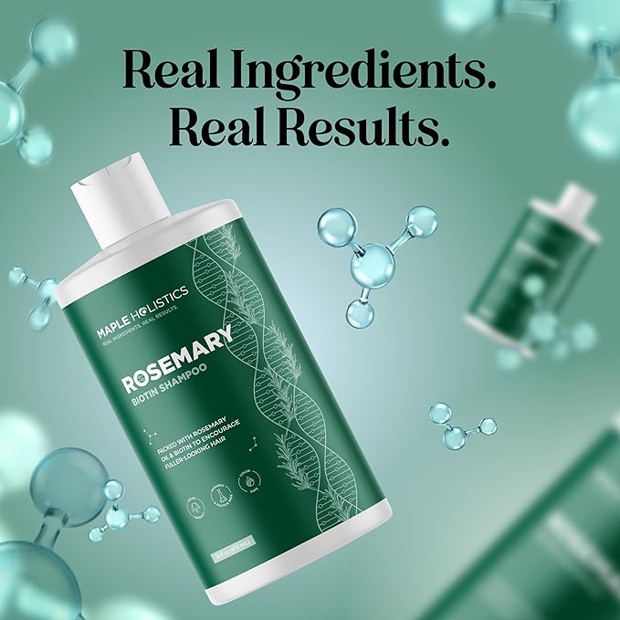 Volumizing Biotin and Rosemary Shampoo - Vegan Rosemary Biotin Shampoo for Thinning Hair for Women and Men with Nourishing B Vitamins & Tea Tree Oil - Paraben Silicone & Sulfate Free (16 Fl Oz)