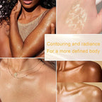 Body Glow Oil, SPF 45 PA+++, Sunscreen Body Oil with Gold Mica, Moisturizing Coconut with Vitamin E, Glow Moisturizer, Lightweight, Water Resistant, 3.72 fl oz,GOLD