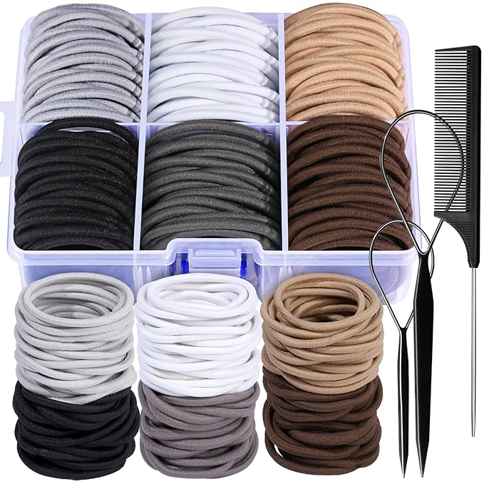 YGDZ Hair Ties for Thick Hair, 150 PCS Hair Elastic 5CM Ponytail Holders No Hair Damage, Rubber Bands for Hair, Elastic Hair Ties, Christmas Stuffers Xmas Gift Hair Accessories for Women, Men, Girls
