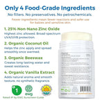 Waxhead Zinc Oxide Sunscreen Stick SPF 30, 4-Ingredient Mineral Sunscreen for Face & Body, EWG 1, Reef Safe Non-Nano, Baby & Kids Sensitive Skin, Water Resistant Sport Tattoo Sunblock, 3.7 oz