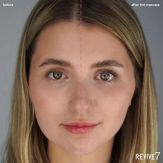 The Original Revive7 Lash Serum Tint Mascara - Lengthening, Tinted, Thickening Lash Serum Formula Eye Makeup Waterproof Mascara For Length & Volume Makes Lashes appear Longer and Thicker 6 ml (Black)