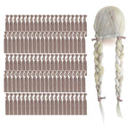 MEEDEE 100 Pack Taupe Hair Ties For Women No Crease Soft Elastic Ribbon No Damage Taupe Hair Ties Knotted Ouchless Hair Ribbon Yoga Hair Ribbons Elastic Bracelets