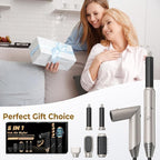 Hair Dryer Brush 5 in 1, Blow Dryer Brush Set with Air Curler Wrap Hair Styler, Negative Ionic Blow Dry Brush, Detachable Hair Tool for Curling, Volumizer,Straightener,Drying