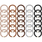 Hair Ties No Damage, Funtopia 30 Pcs Ponytail Holders Braided Hair Ties for Thick Hair, Elastics Hair Bands for Women Hair