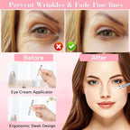2 Pairs Under Eye Patches Eye Mask Silicone - Reusable Eye Patches Eye Wrinkle Patches, Plump Fine to Reduce Lines & Wrinkles, with Eye Cream Applicator, Tin Case