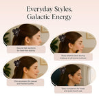 Kitsch x Star Wars Darth Vader Glitter Medium Hair Clip for Women – Dark Side Galaxy-Inspired Claw Clip | Recycled Plastic, Strong Secure Grip | Ideal Gifts for Women, Hair Accessories for Girls