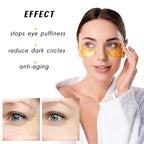 24K Gold Under Eye Patches Eye Masks For Dark Circles And Puffiness with anti-aging effect 20 pairs 40 pcs [medbeauty]