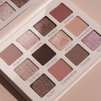 Lamora Nude Eyeshadow Palette - 12 Soft Pink Rose Shadows, Multi-Use Eye Makeup Palette with Matte & Shimmer Finishes, Ultra-Blendable Everyday Neutrals, Long-lasting Wear, Travel Makeup with Mirror