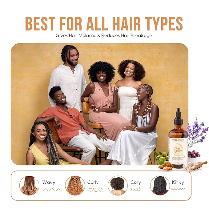 Afrocenchix Soothe Scalp Oil – Growth Oil Treatment for Afro & Curly Hair – Itchy Scalp Relief, Moisture, Vegan – 100ml